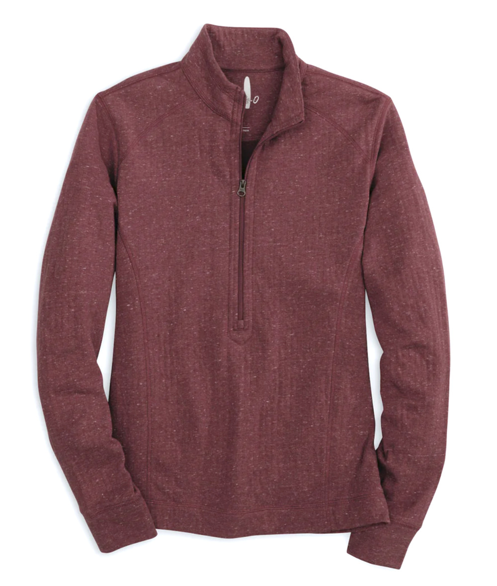 NWT JOHNNIE-O WOMEN'S MAROON 1/4 ZIP KENNEDY SHIRT TOP GOLF SZ XL